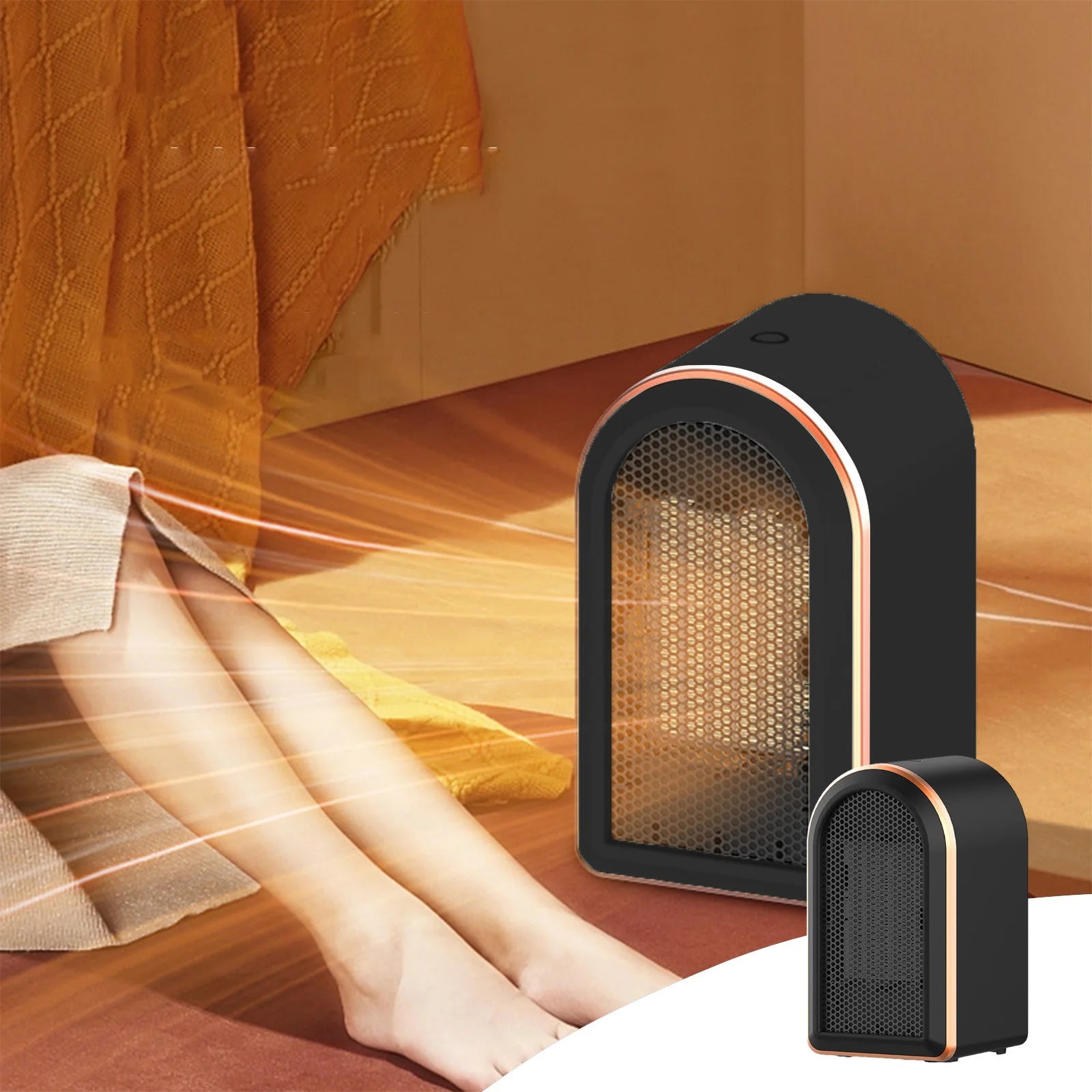 Electric Space Heaters for Indoor Use Space Heater 1200W Heaters Portable with Thermostat Fast Heating Ceramic Room Small Heater with Heating and Fan Modes for Bedroom Office