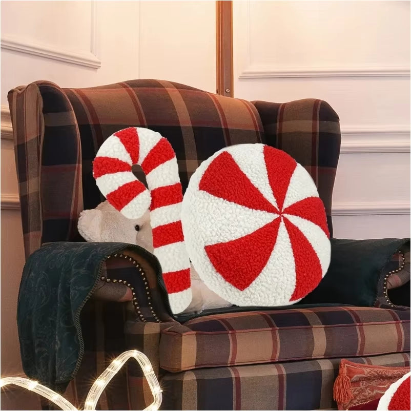 Christmas Candy Plushie Pillow Cushion for Comfortable Support and Seasonal Cheer Creative Christmas Decoration